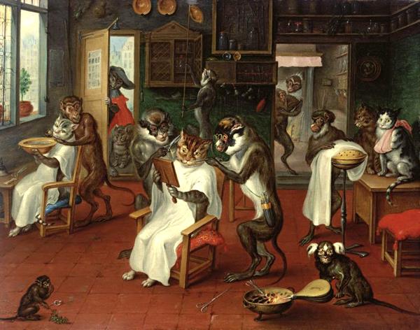 Ezek a majmos festmények voltak a 16-18. század “macskás videói”