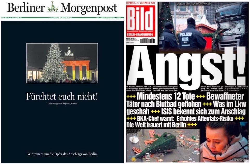Két címlap a német újságokból – két színvonal