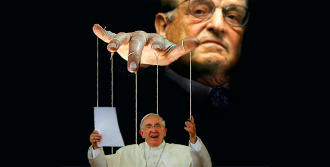 Soros György dróton rángatja a pápát